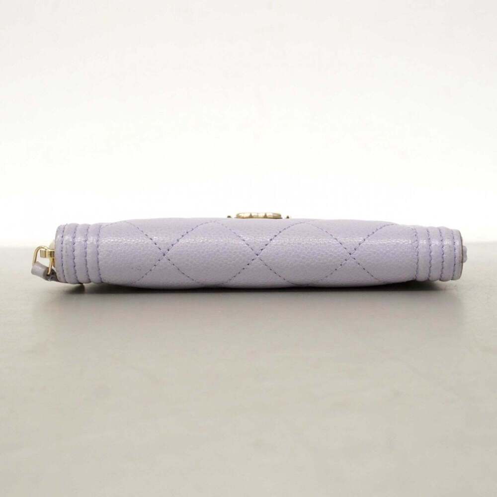 CHANEL Authentic Purple Caviar Leather Wallet - Picture 3 of 10